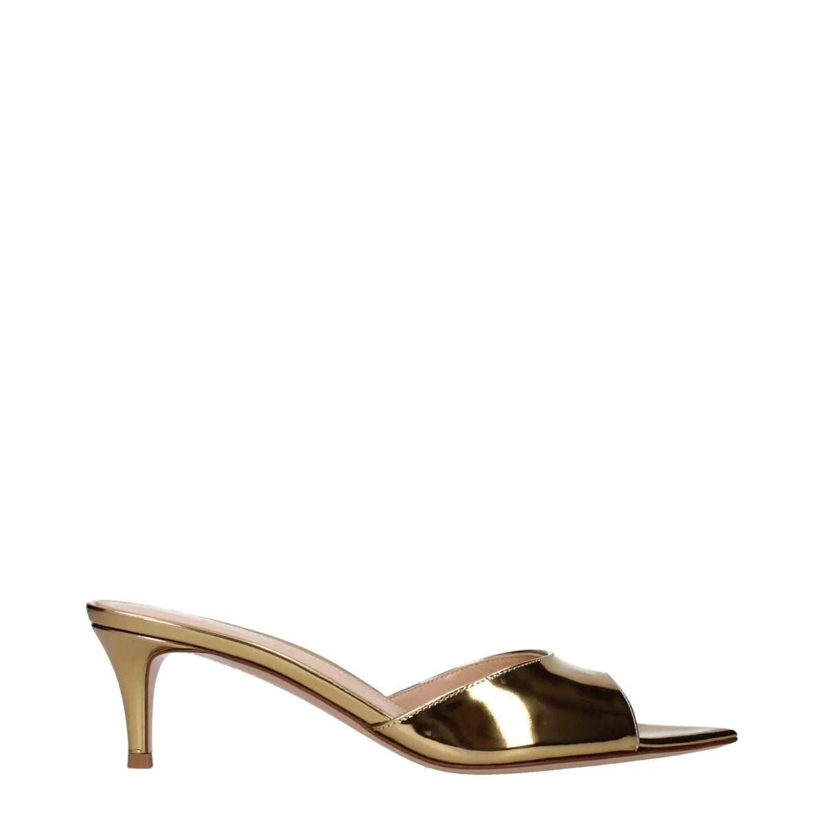 Gianvito Rossi Gianvito Rossi Gold Leather Platform Sandals