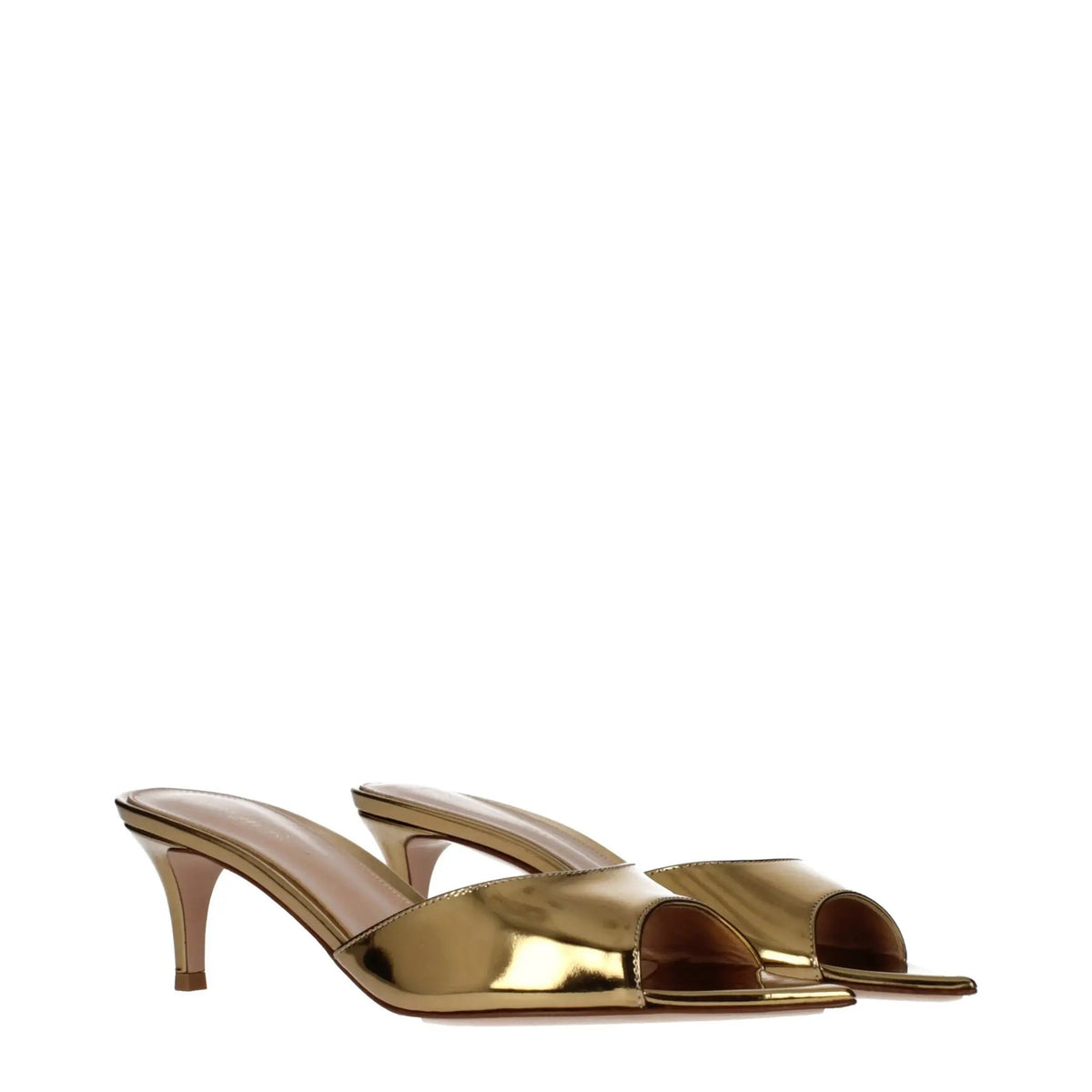 Gianvito Rossi Gianvito Rossi Gold Leather Platform Sandals