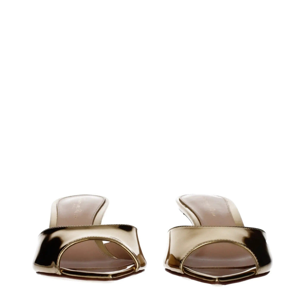 Gianvito Rossi Gianvito Rossi Gold Leather Platform Sandals
