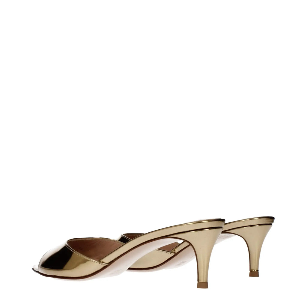 Gianvito Rossi Gianvito Rossi Gold Leather Platform Sandals