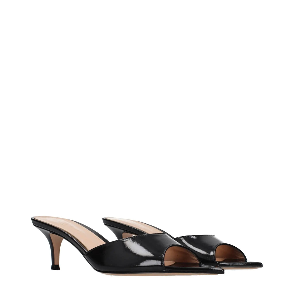 Gianvito Rossi Gianvito Rossi Black Leather Platform Sandals