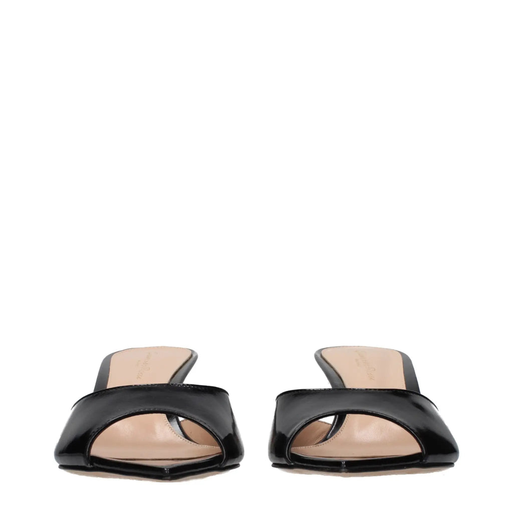 Gianvito Rossi Gianvito Rossi Black Leather Platform Sandals
