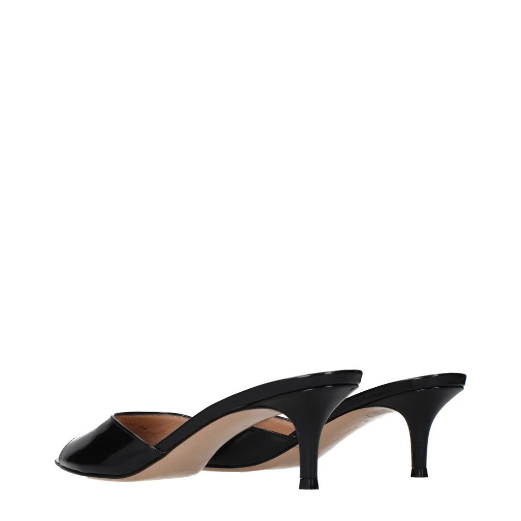 Gianvito Rossi Gianvito Rossi Black Leather Platform Sandals