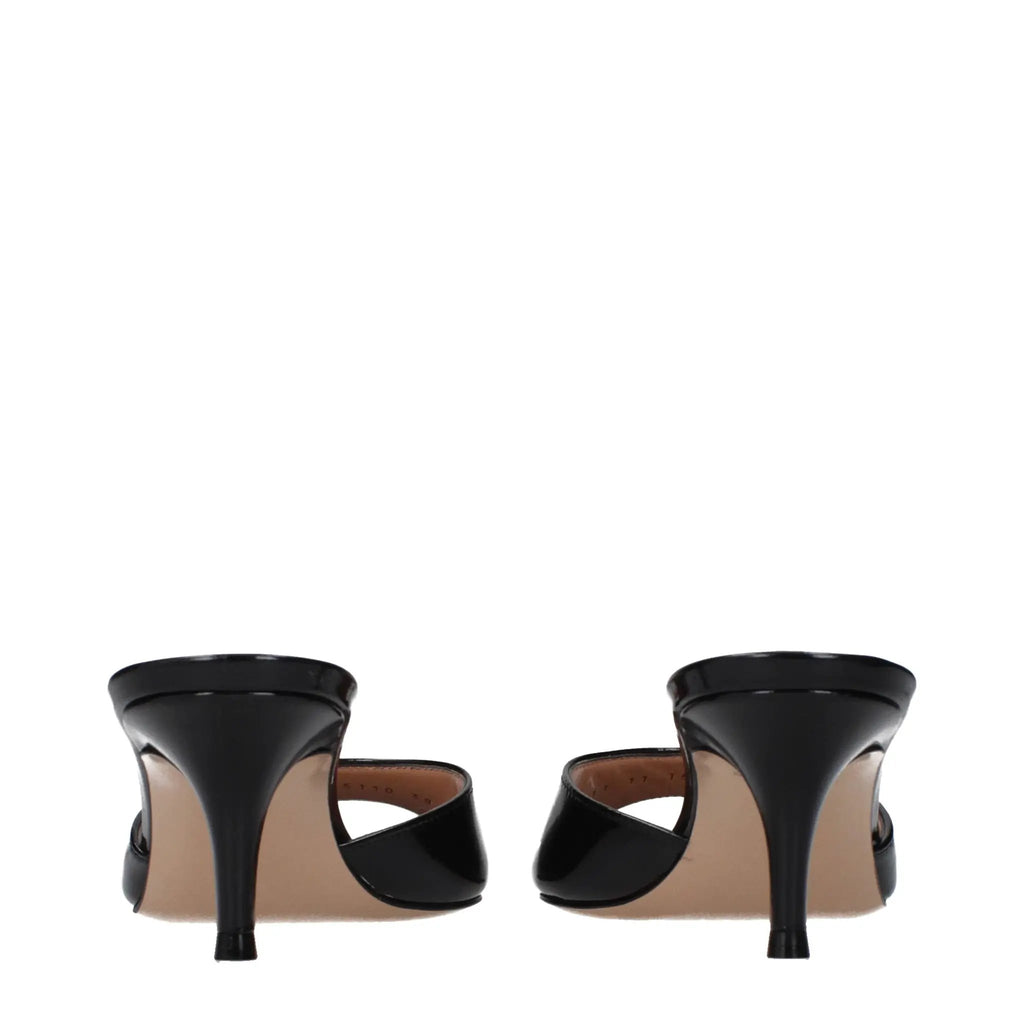 Gianvito Rossi Gianvito Rossi Black Leather Platform Sandals