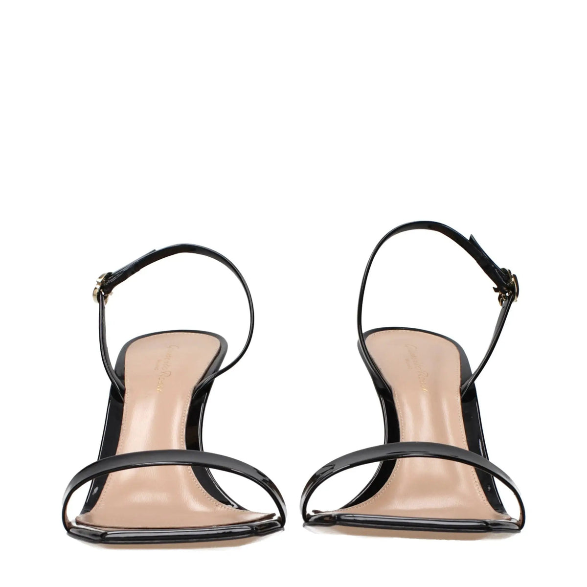 Gianvito Rossi Gianvito Rossi Black Leather Stiletto Heel Sandals