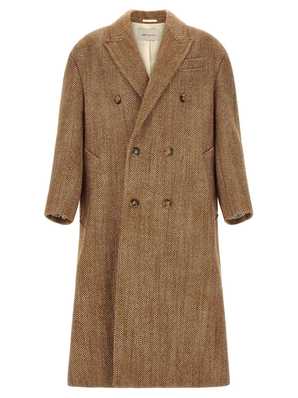 Ami Paris Ami Paris Brown Virgin Wool Coat