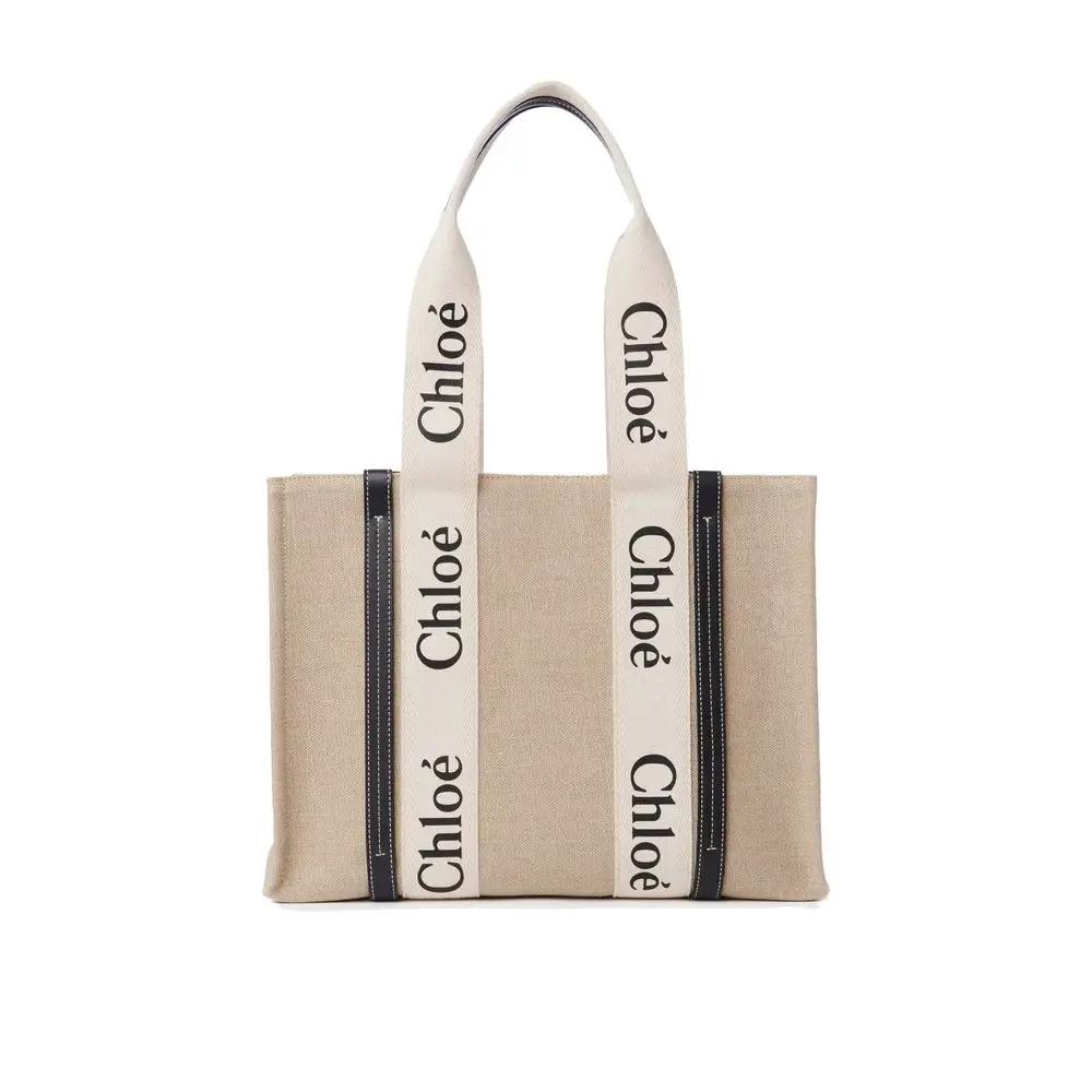 Chloé Chloé Beige Linen Tote Bag