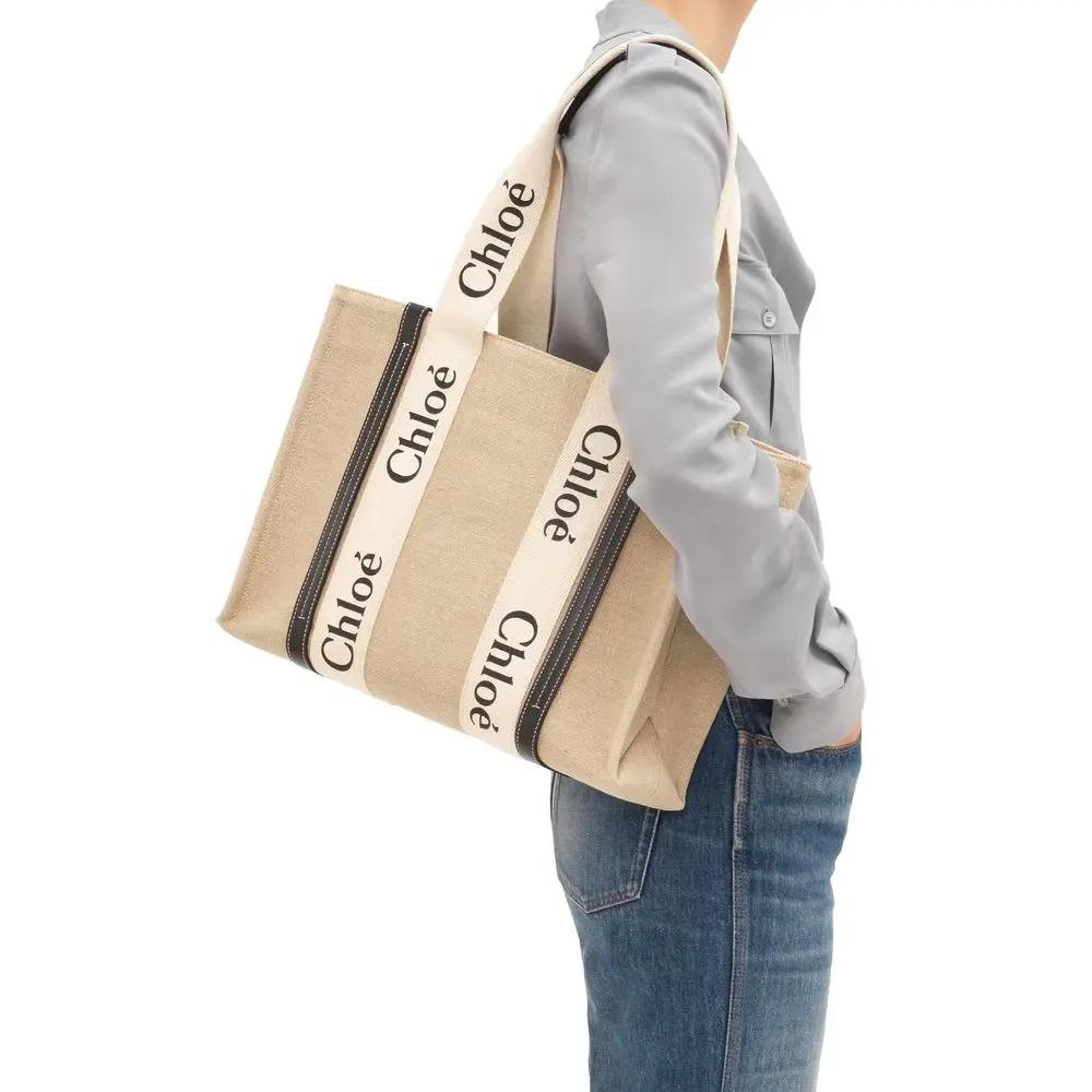 Chloé Chloé Beige Linen Tote Bag