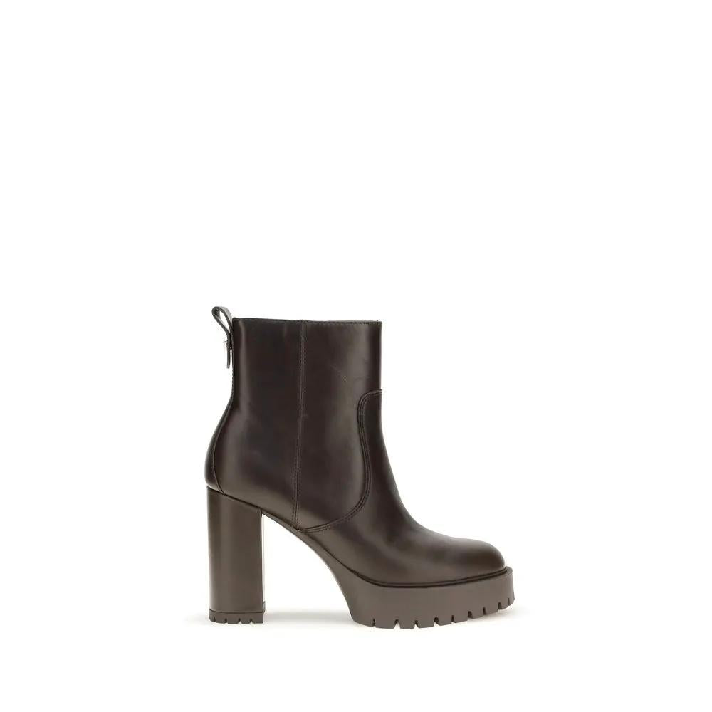 PINKO PINKO Brown Calf Leather Bos Taurus Ankle Boots