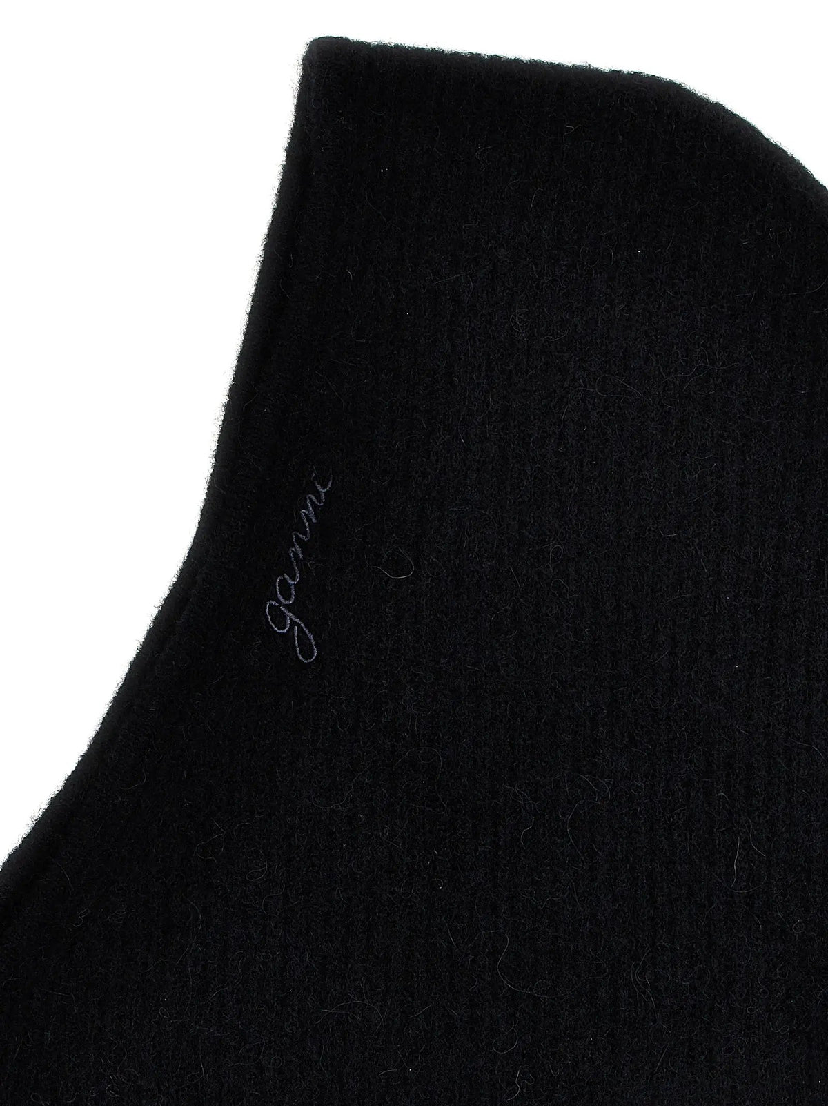 Ganni Black Wool Hat
