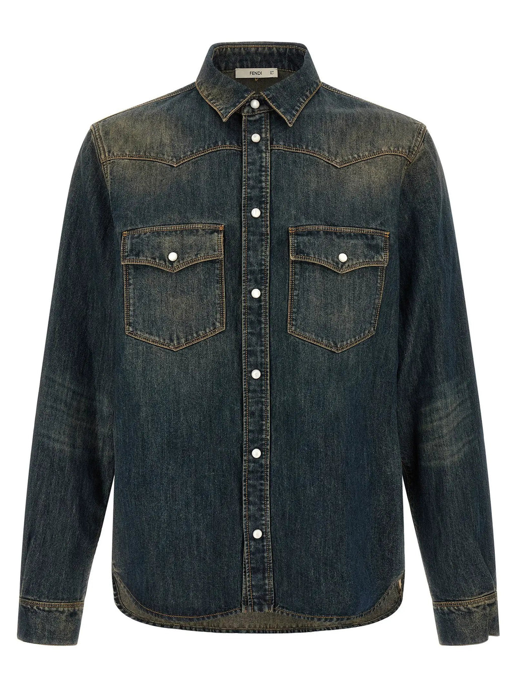 Fendi Fendi Blue Cotton Blouse