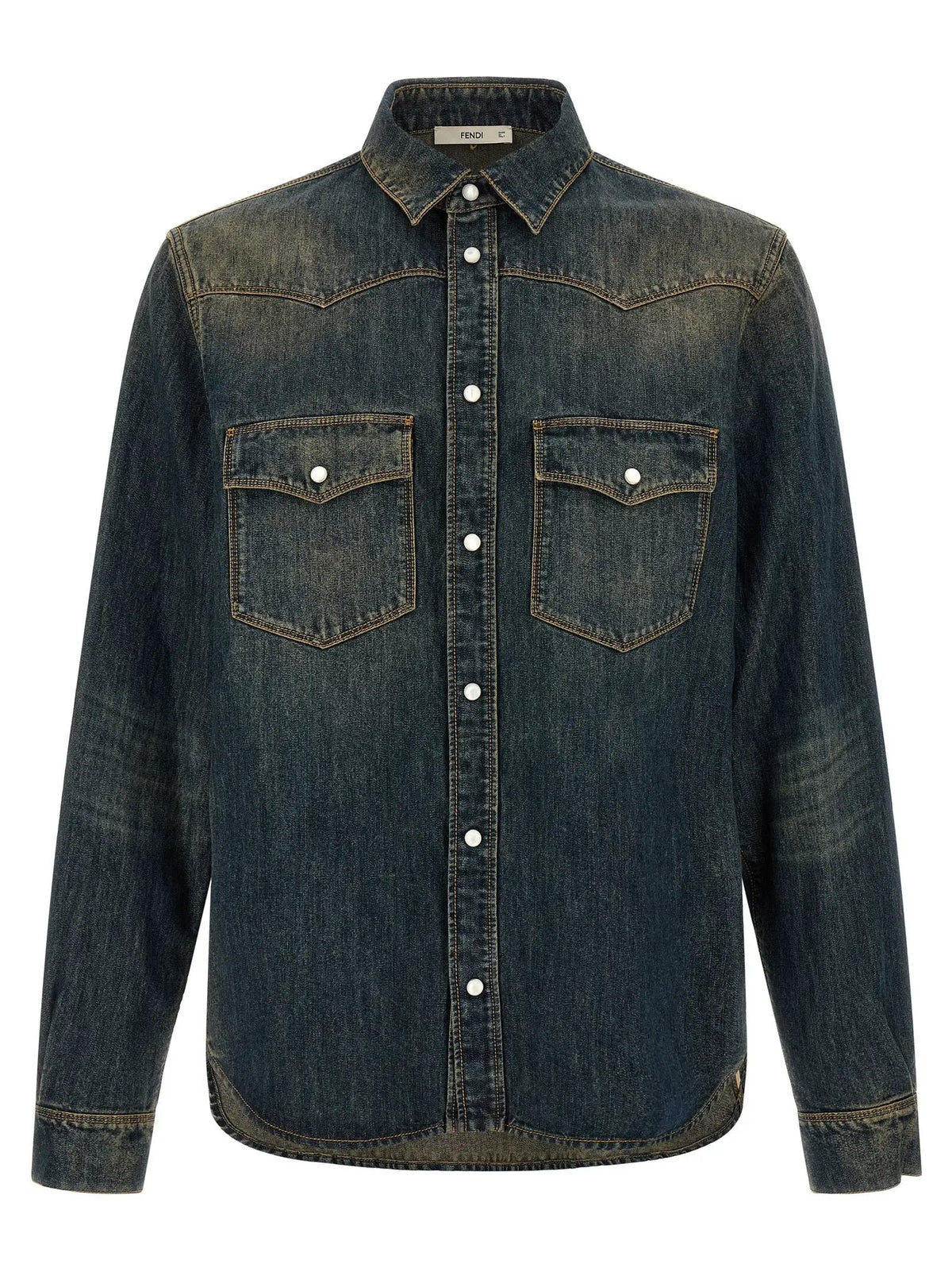 Fendi Fendi Blue Cotton Blouse
