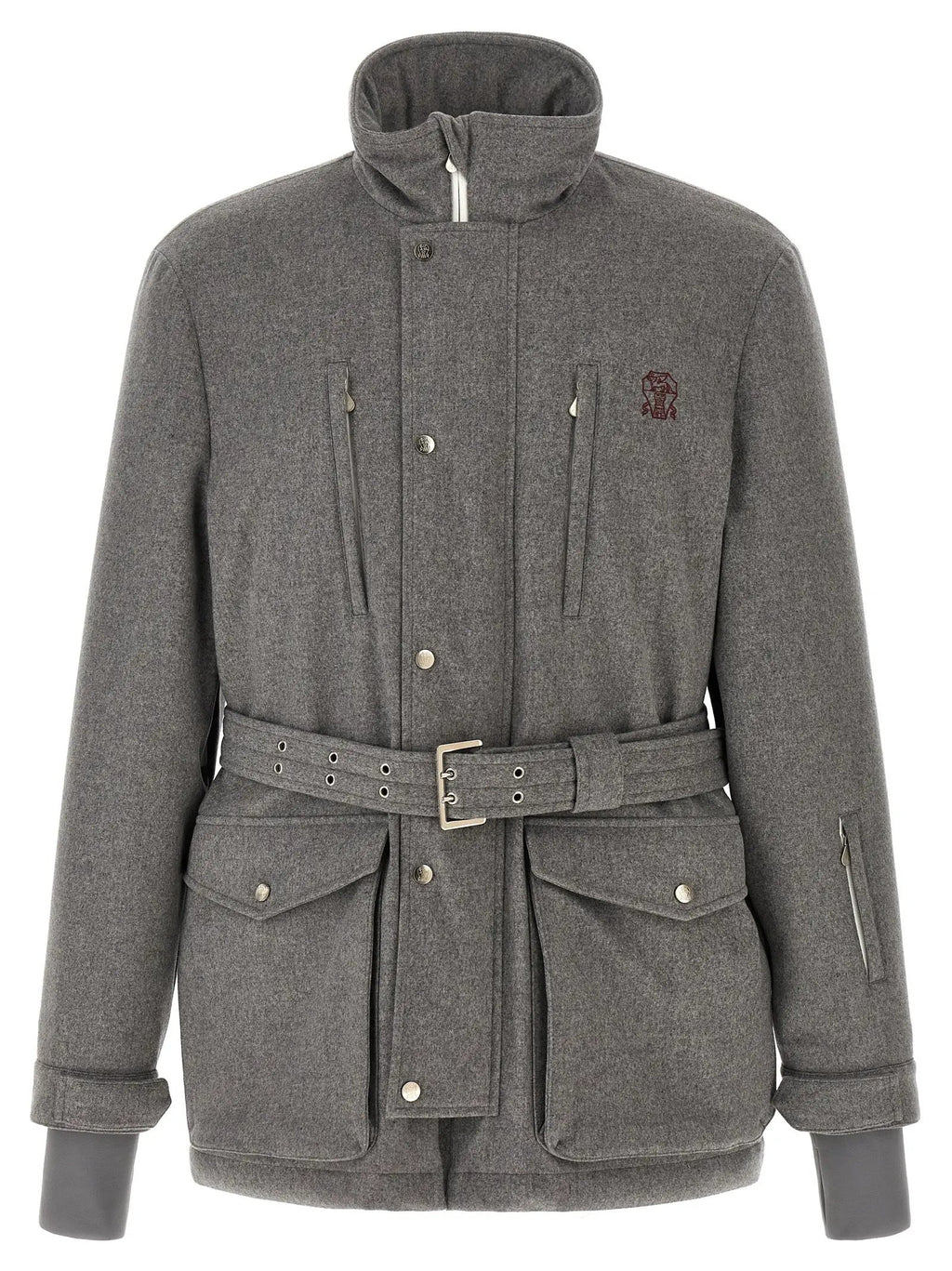 Brunello Cucinelli Brunello Cucinelli Gray Wool Full-Length Jacket