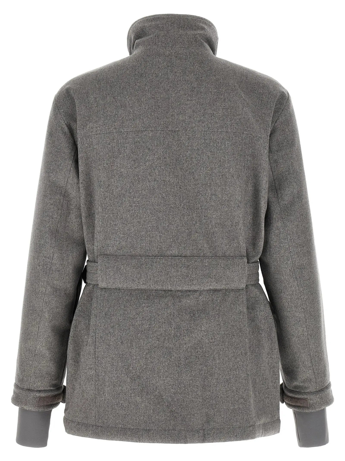 Brunello Cucinelli Brunello Cucinelli Gray Wool Full-Length Jacket