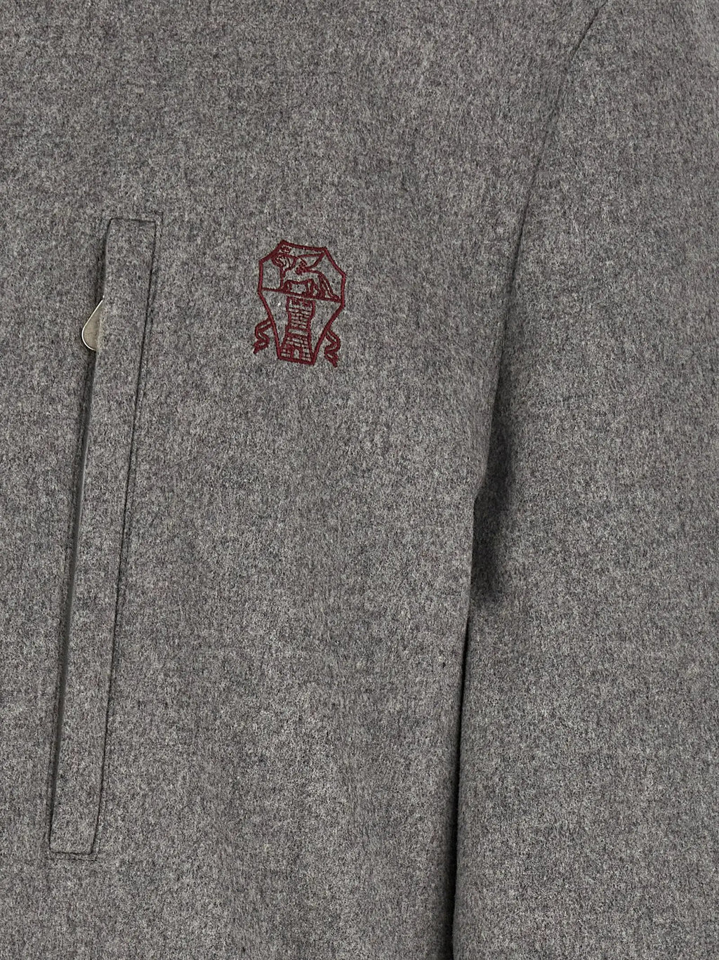 Brunello Cucinelli Brunello Cucinelli Gray Wool Full-Length Jacket