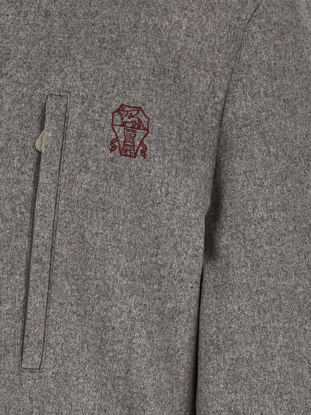 Brunello Cucinelli Brunello Cucinelli Gray Wool Full-Length Jacket