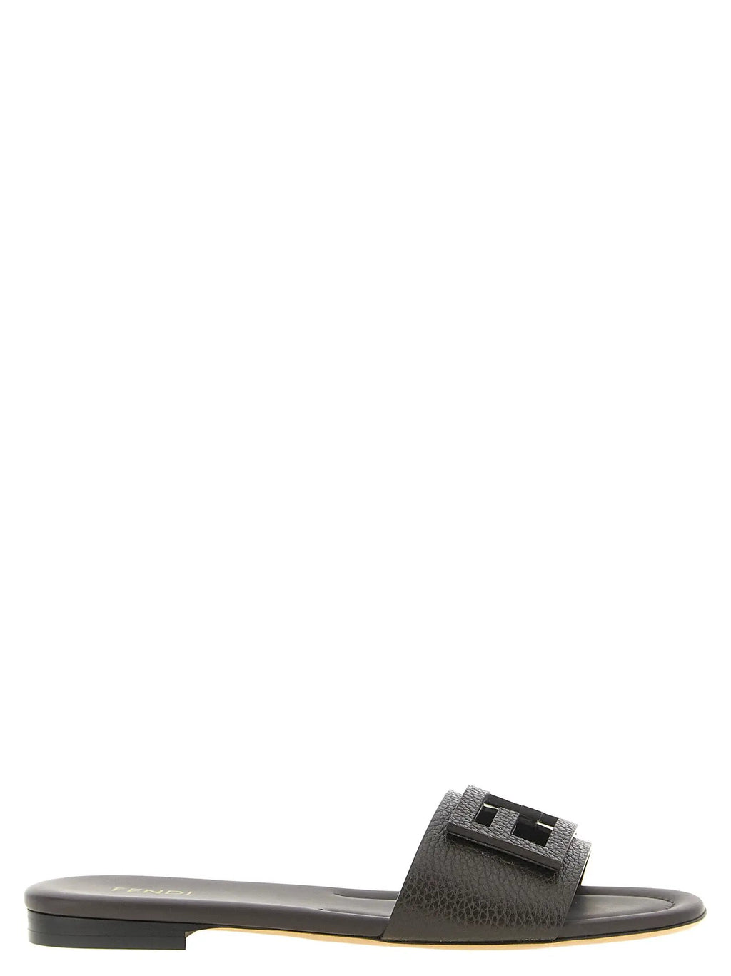 Fendi Fendi Brown Calfskin Slides