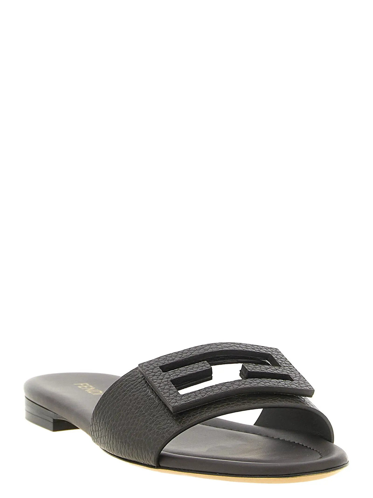 Fendi Fendi Brown Calfskin Slides