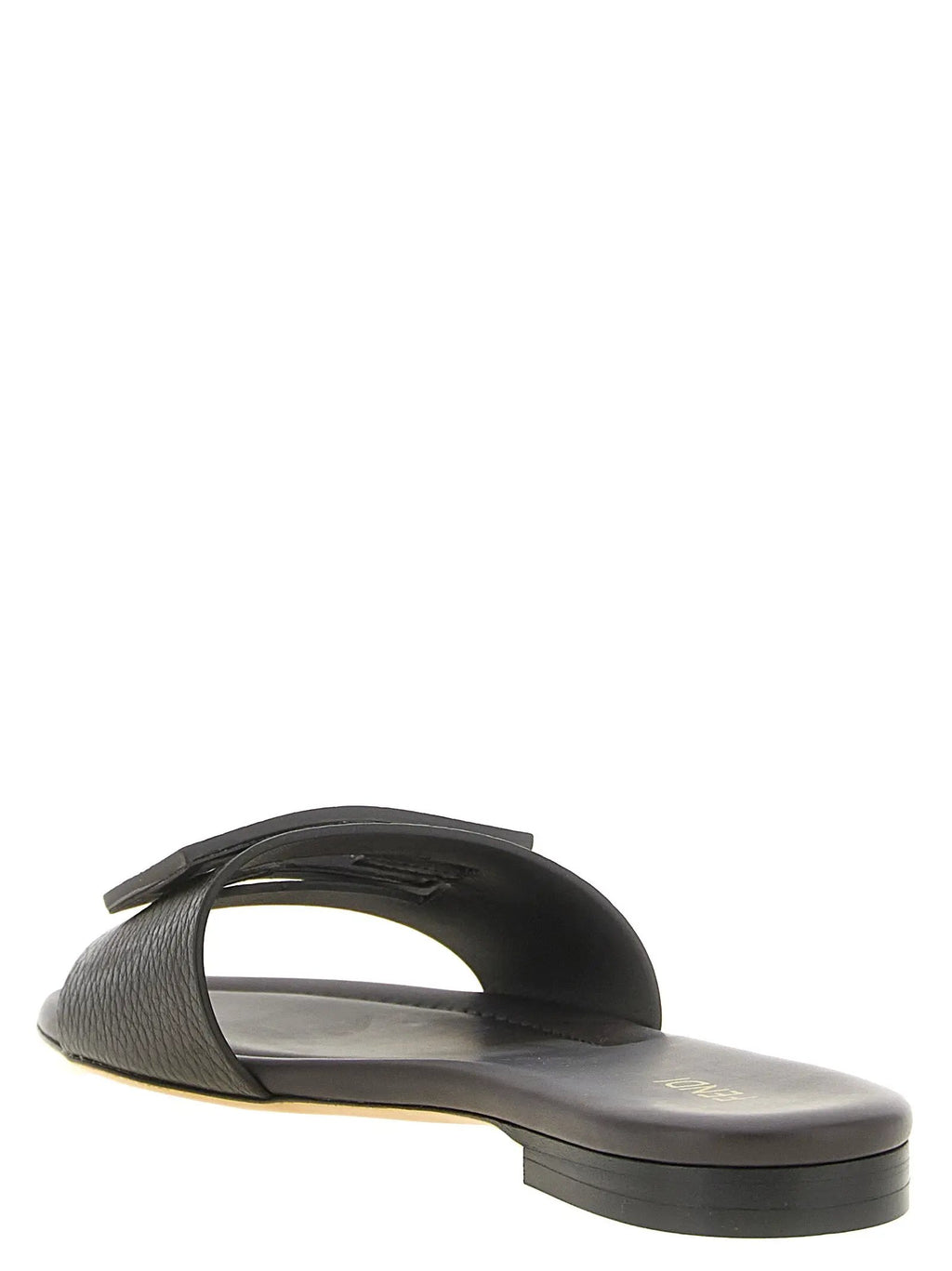 Fendi Fendi Brown Calfskin Slides