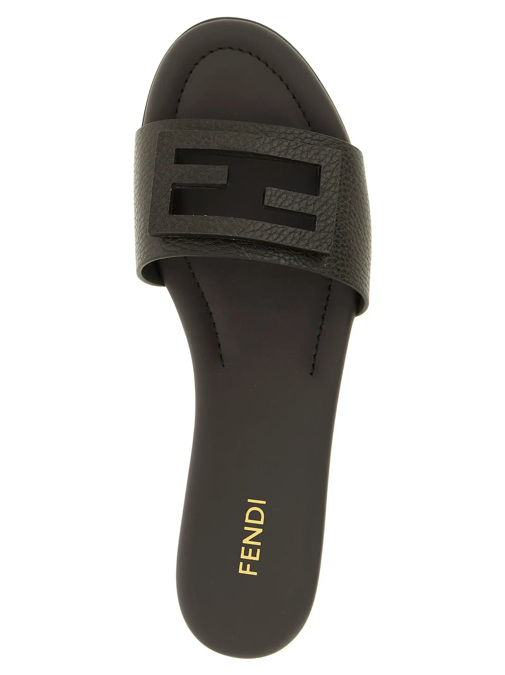 Fendi Fendi Brown Calfskin Slides
