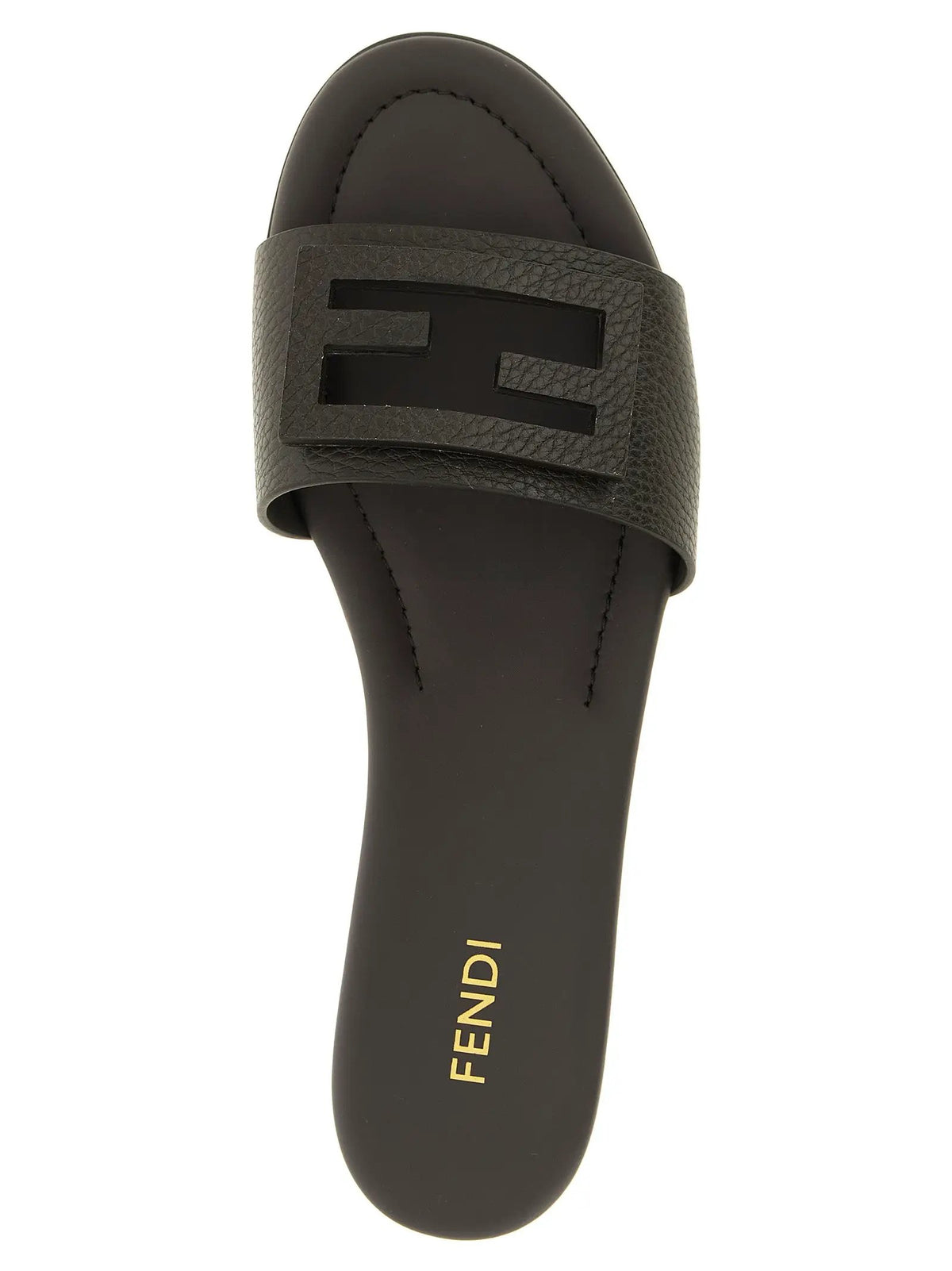 Fendi Fendi Brown Calfskin Slides