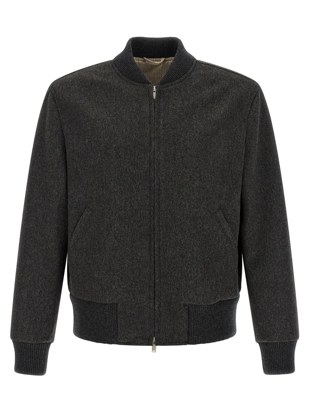 Lardini Lardini Gray Virgin Wool Bomber