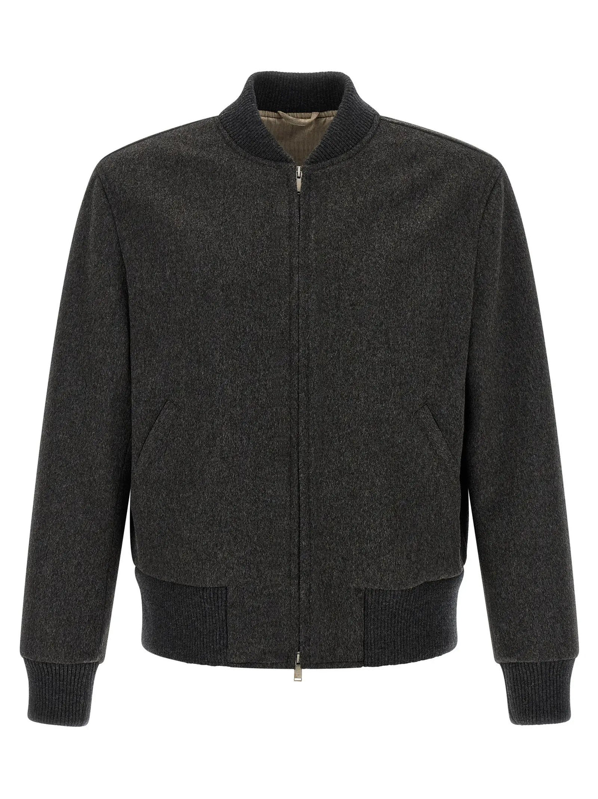 Lardini Lardini Gray Virgin Wool Bomber