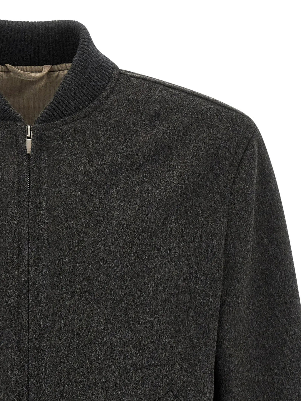 Lardini Lardini Gray Virgin Wool Bomber