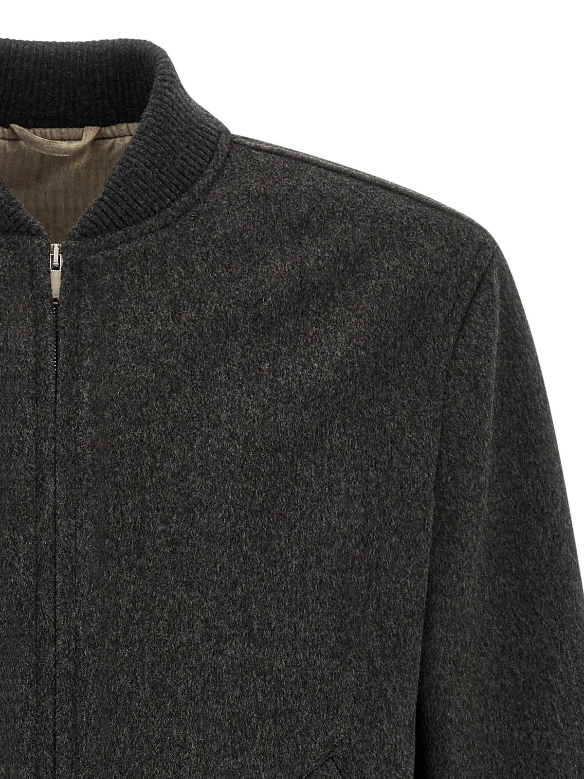 Lardini Lardini Gray Virgin Wool Bomber