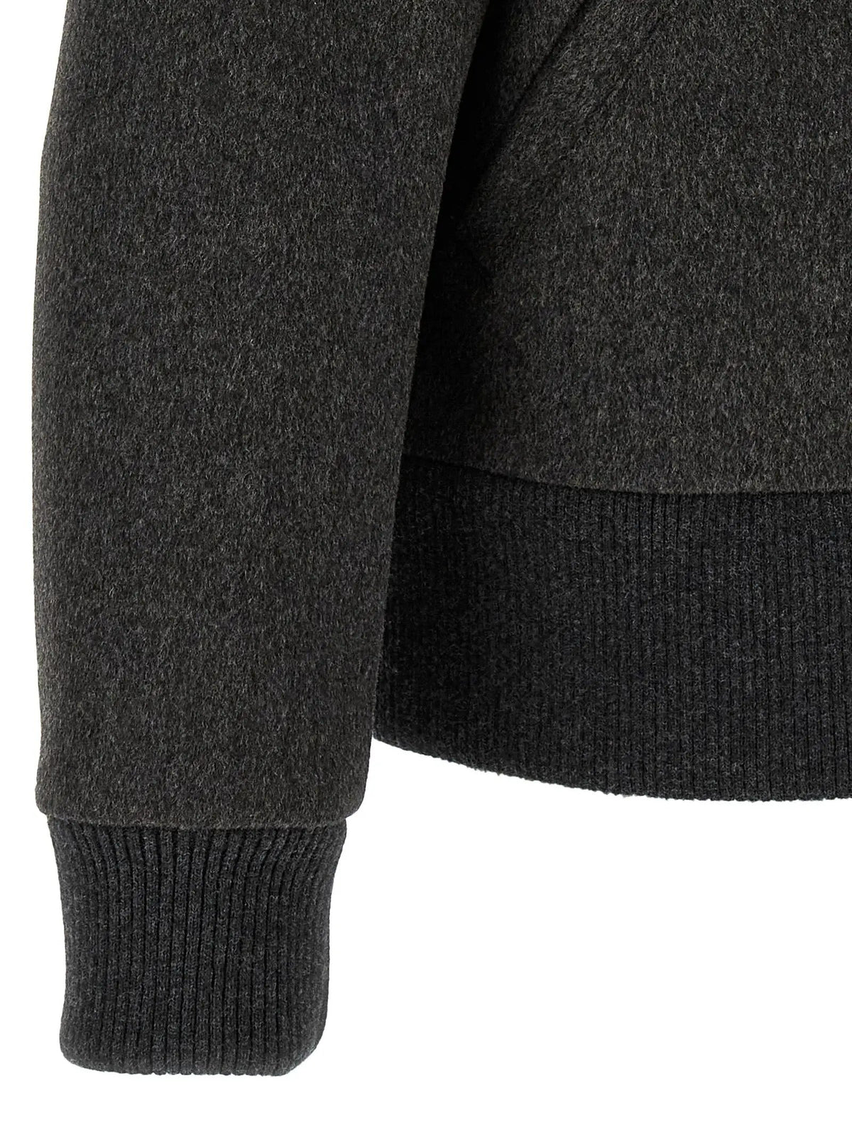 Lardini Lardini Gray Virgin Wool Bomber