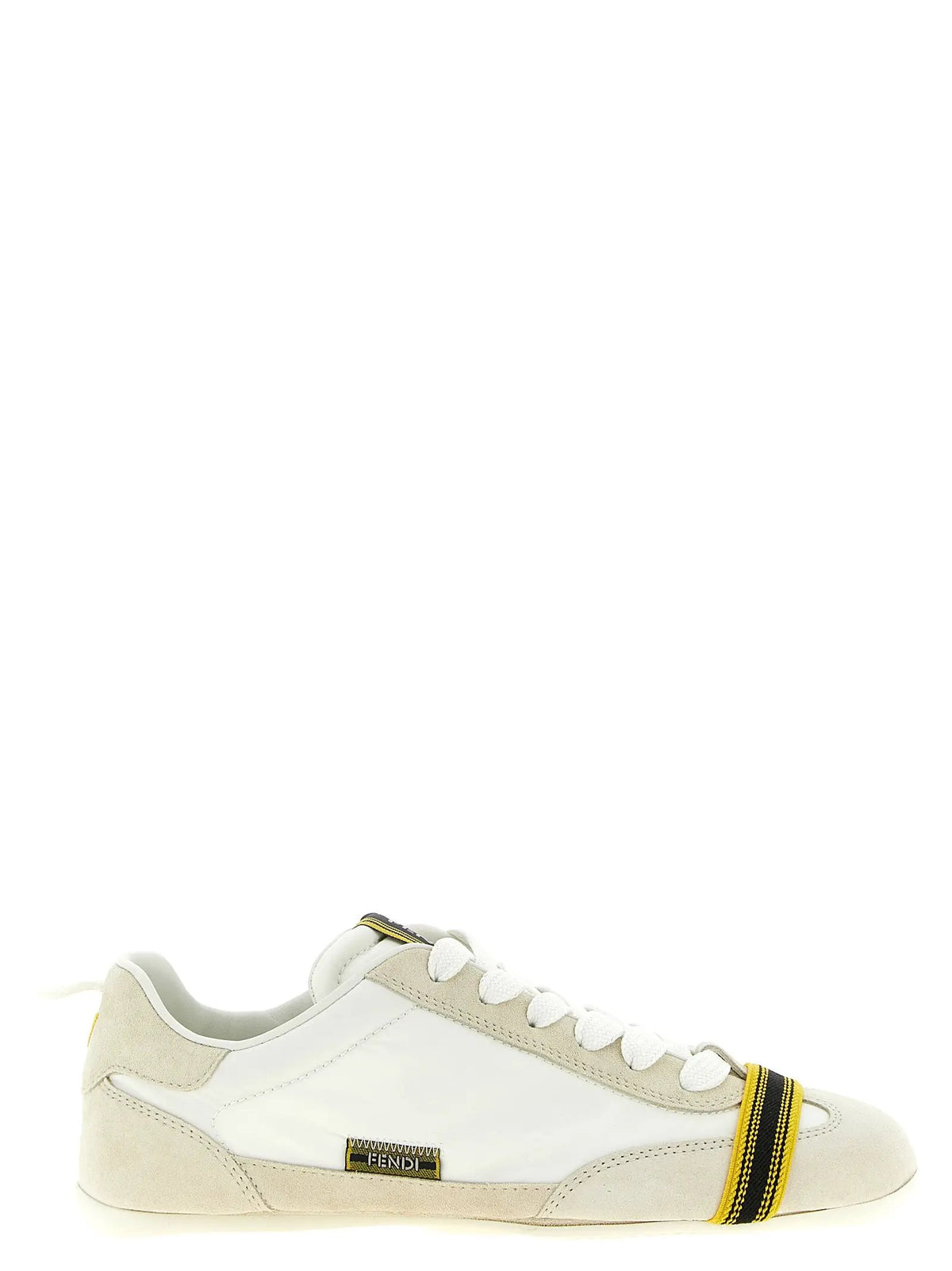 Fendi Fendi White Calfskin Athletic Sneakers