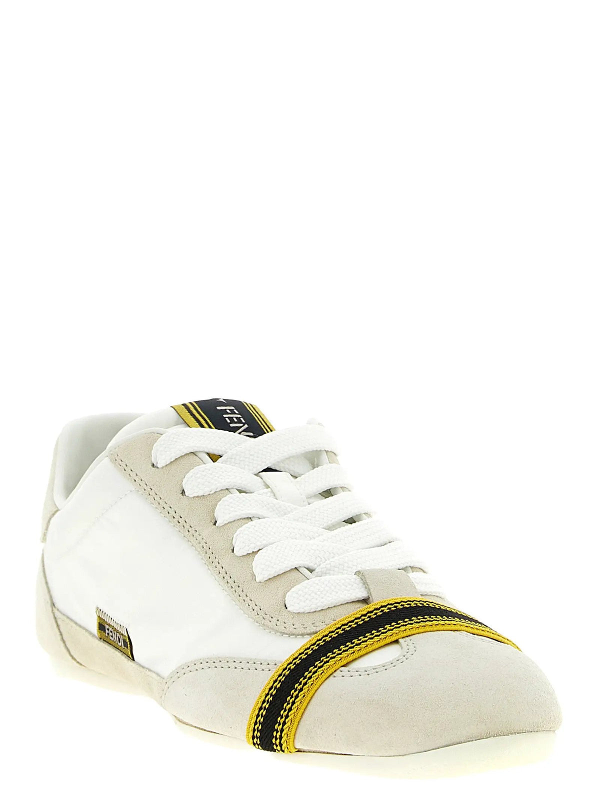 Fendi Fendi White Calfskin Athletic Sneakers