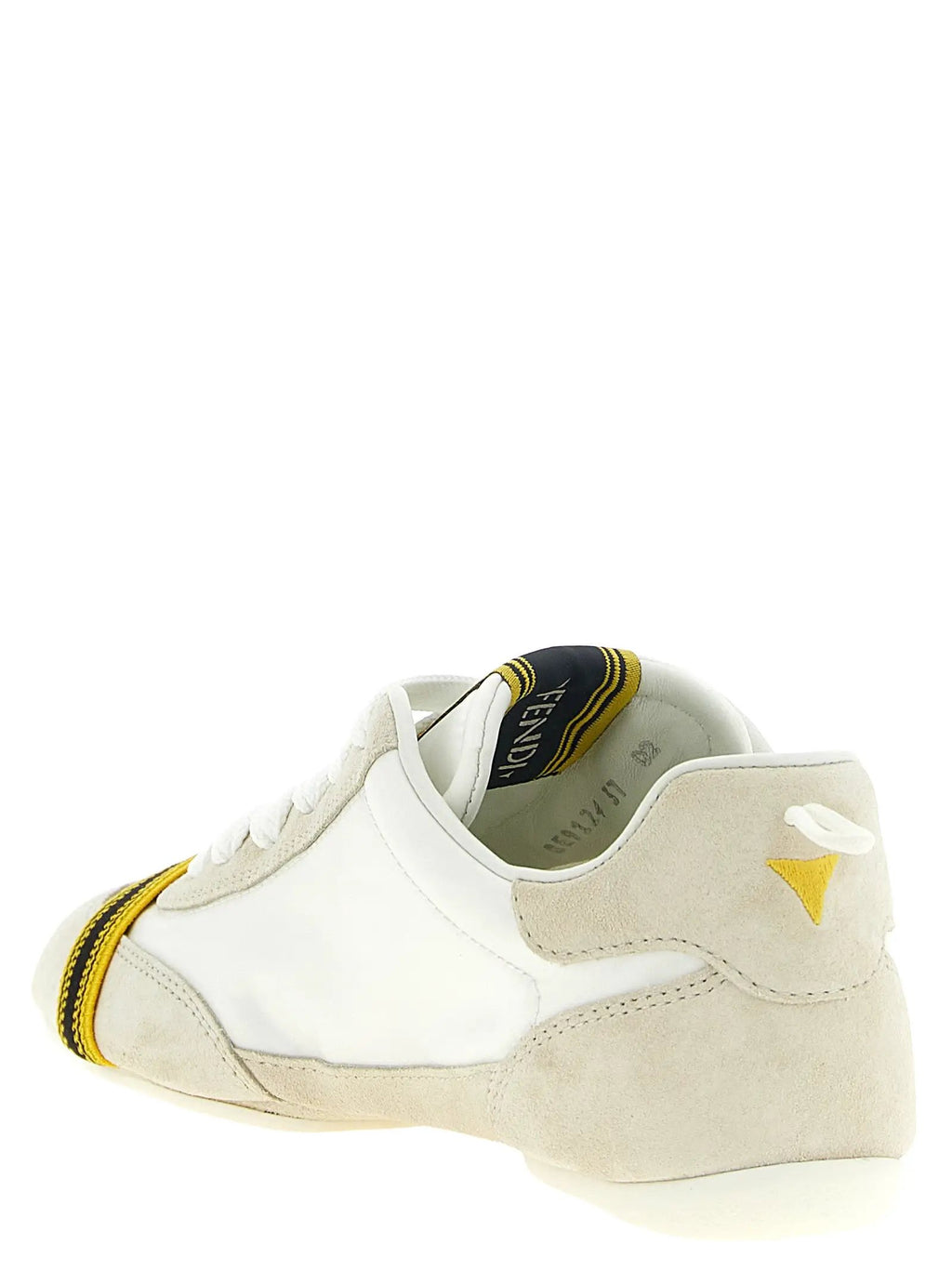 Fendi Fendi White Calfskin Athletic Sneakers