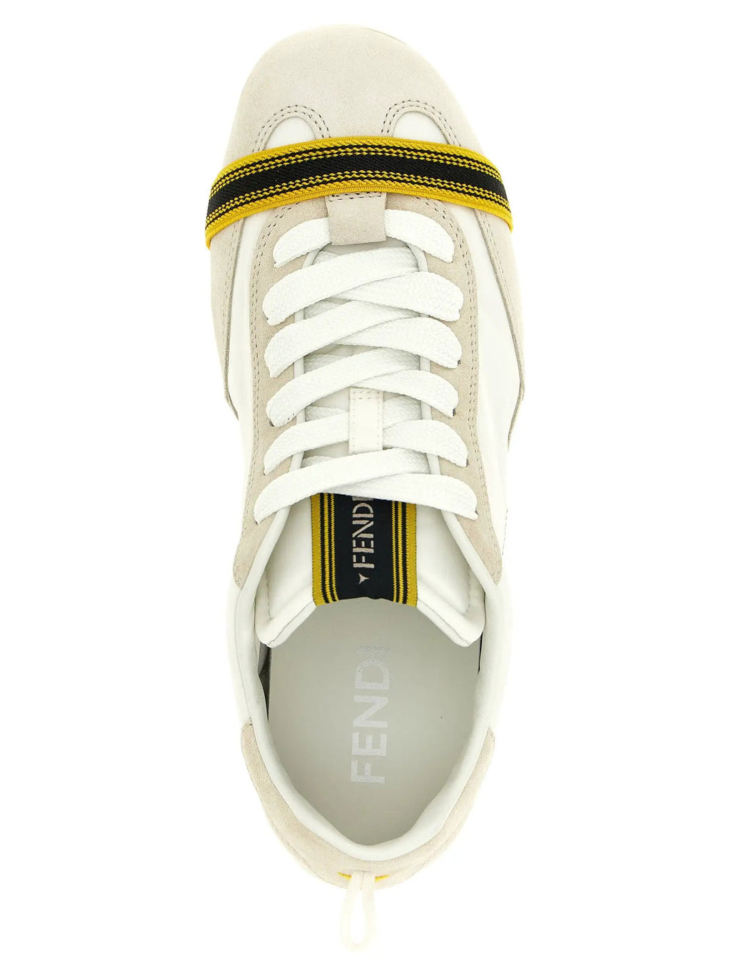 Fendi Fendi White Calfskin Athletic Sneakers