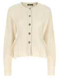 ROTATE BIRGER CHRISTENSEN ROTATE BIRGER CHRISTENSEN White Wool Cardigan