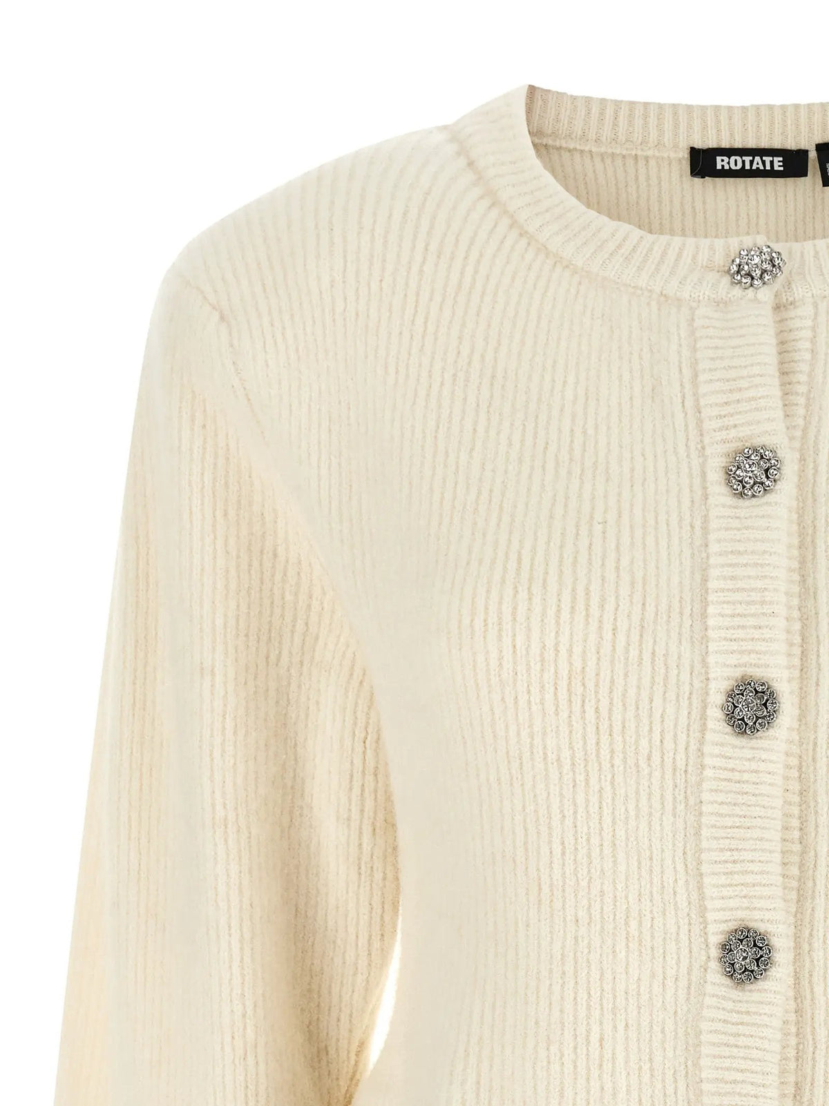 ROTATE BIRGER CHRISTENSEN ROTATE BIRGER CHRISTENSEN White Wool Cardigan