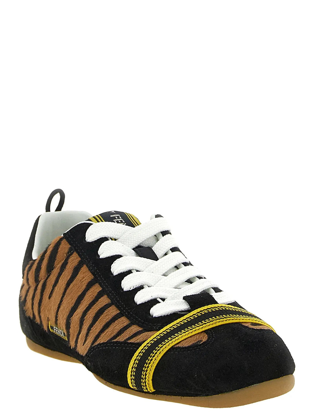 Fendi Fendi Brown Calfskin Athletic Sneakers