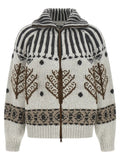 Brunello Cucinelli Brunello Cucinelli Multicolor Cashmere Cardigan