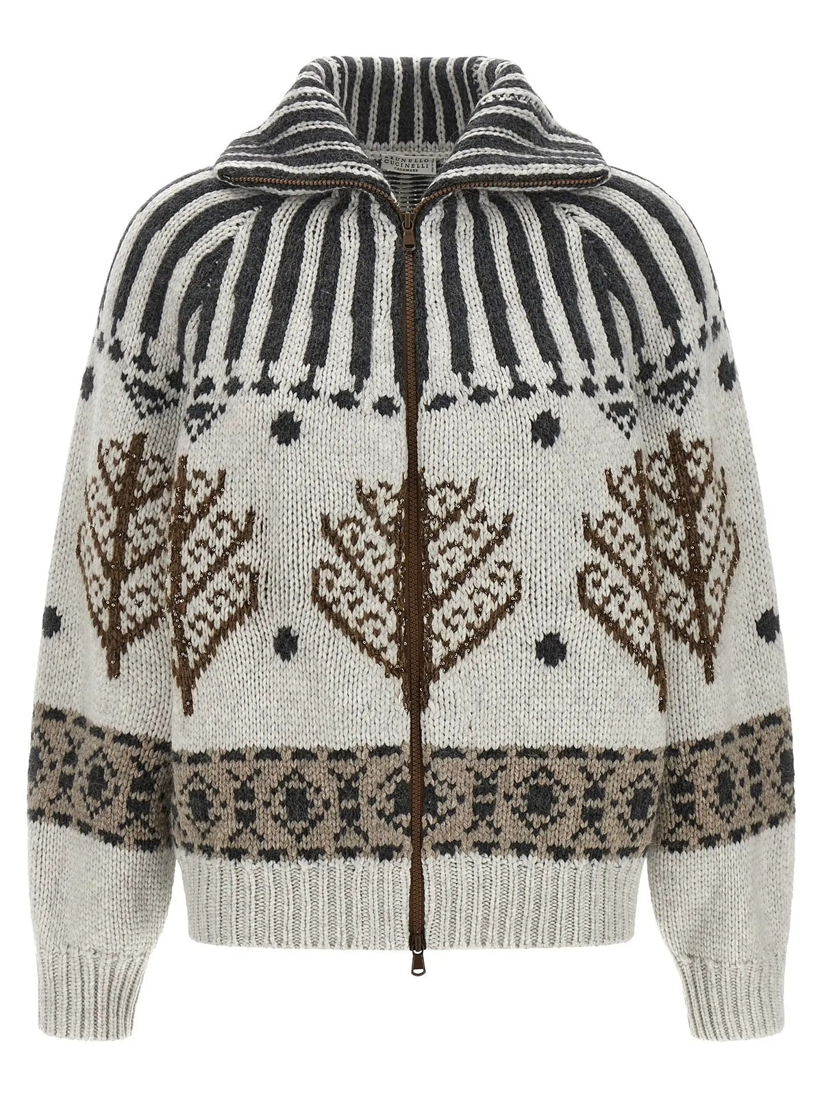 Brunello Cucinelli Brunello Cucinelli Multicolor Cashmere Cardigan