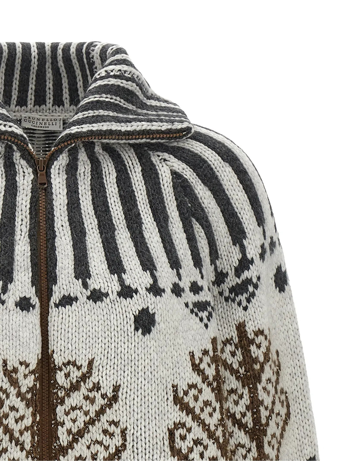 Brunello Cucinelli Brunello Cucinelli Multicolor Cashmere Cardigan
