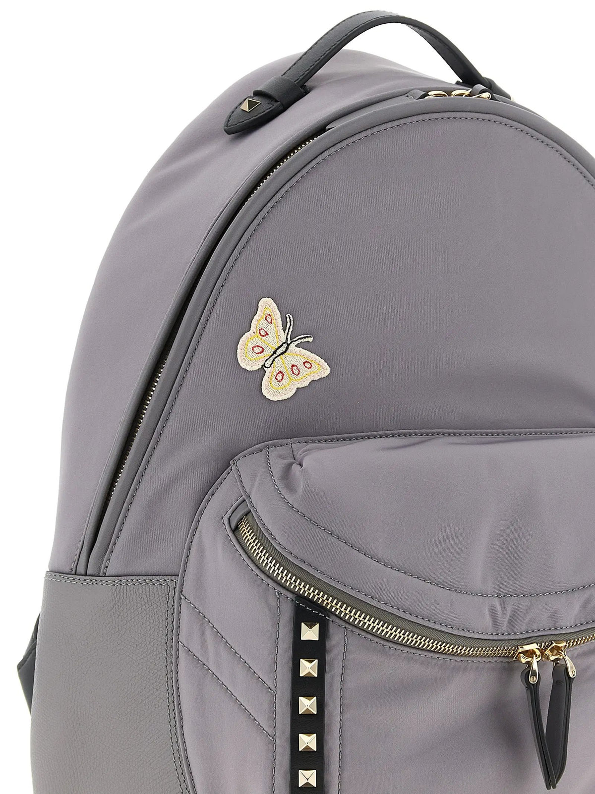 Valentino Garavani Valentino Garavani Gray Polyester Backpack