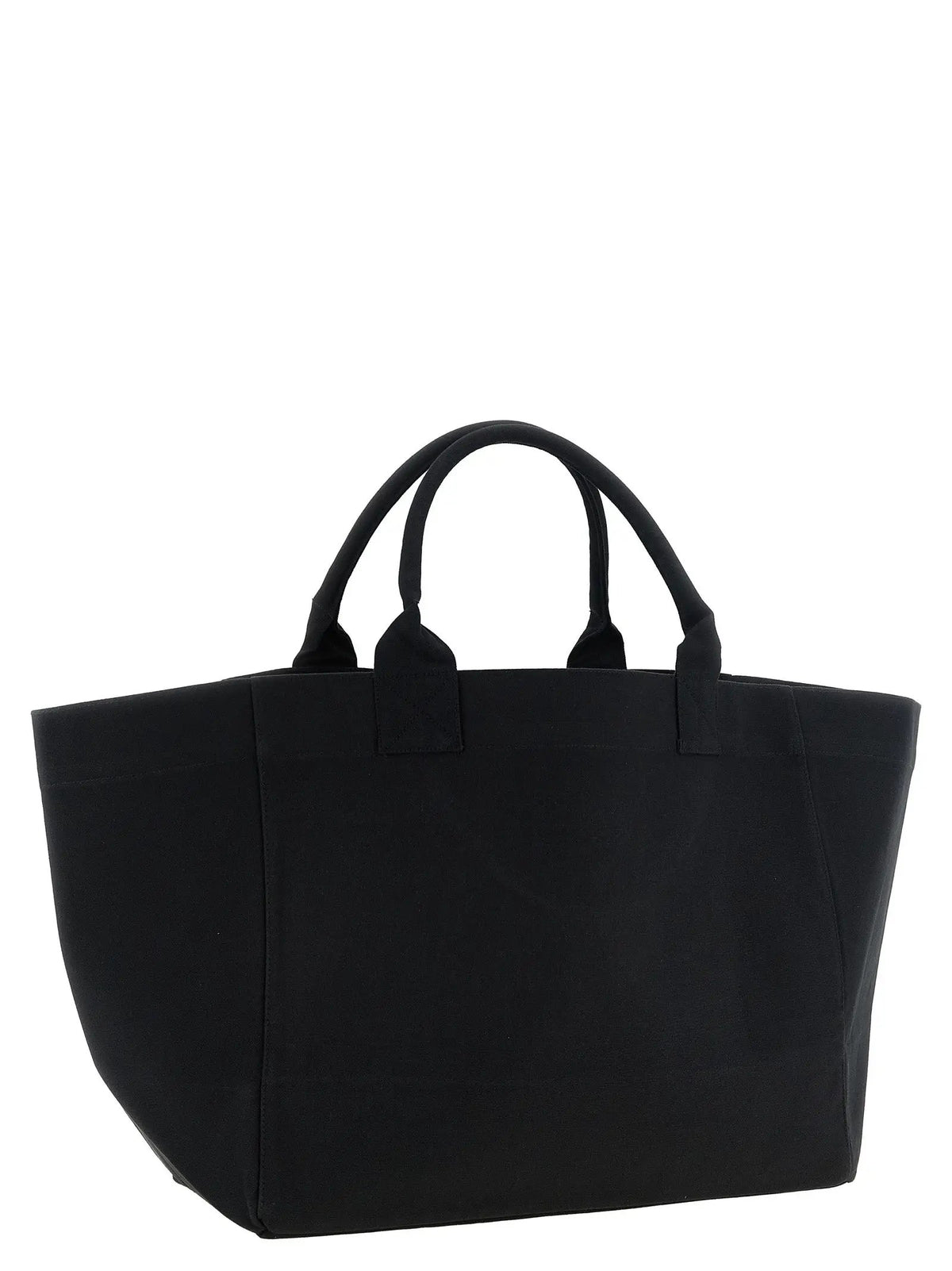 Ganni Ganni Black Recycled Cotton Tote Bag