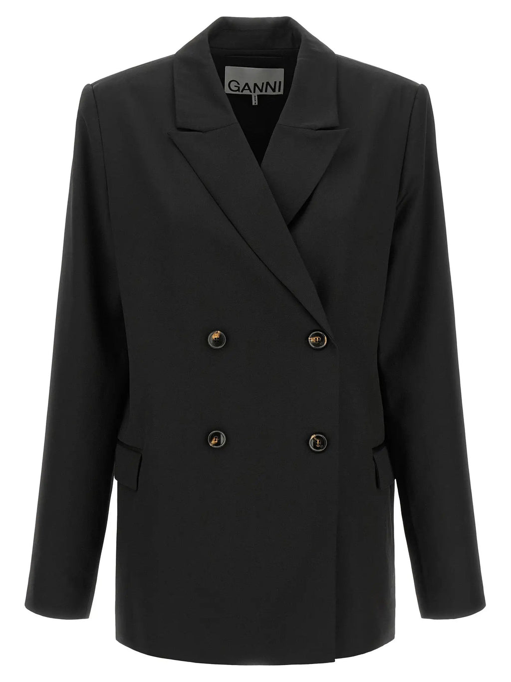 Ganni Ganni Black Polyester Blazer