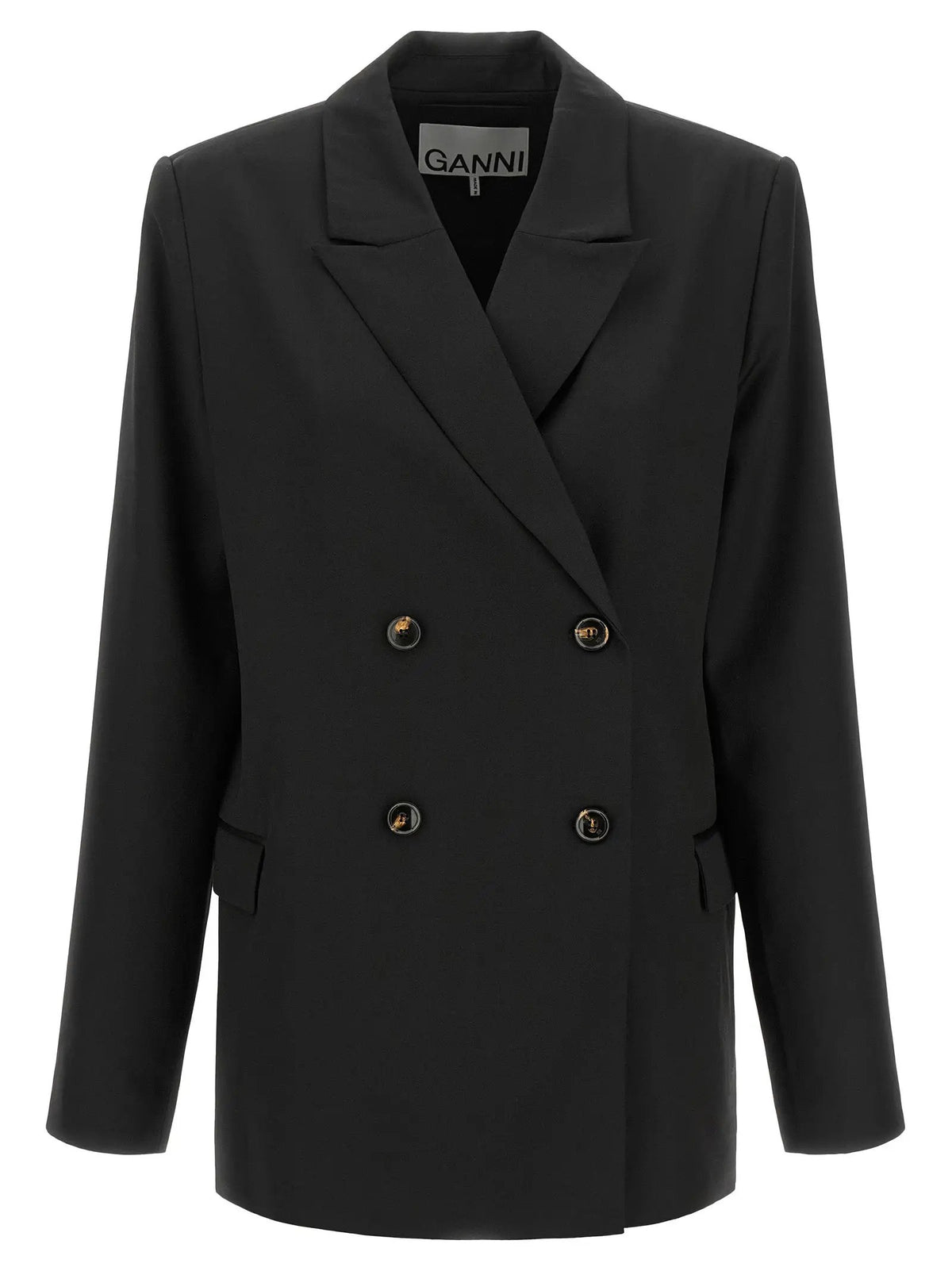Ganni Ganni Black Polyester Blazer