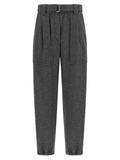Brunello Cucinelli Brunello Cucinelli Gray Virgin Wool Cargo Pants