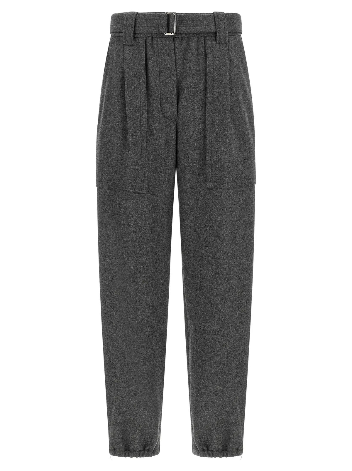 Brunello Cucinelli Brunello Cucinelli Gray Virgin Wool Cargo Pants