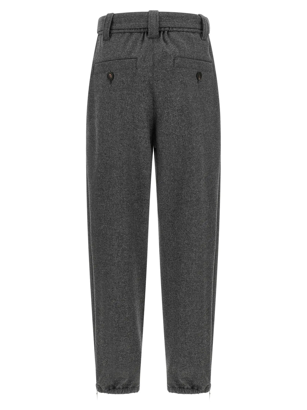 Brunello Cucinelli Brunello Cucinelli Gray Virgin Wool Cargo Pants
