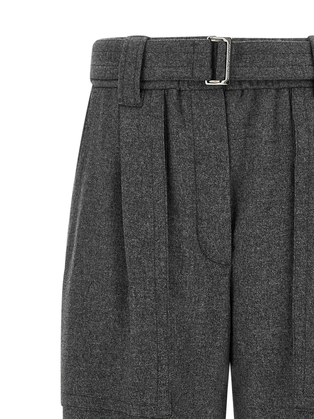 Brunello Cucinelli Brunello Cucinelli Gray Virgin Wool Cargo Pants