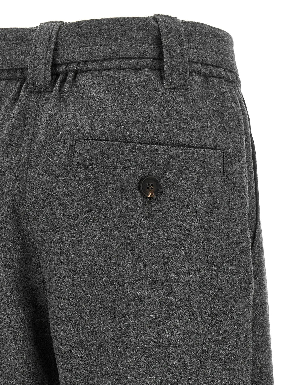 Brunello Cucinelli Brunello Cucinelli Gray Virgin Wool Cargo Pants