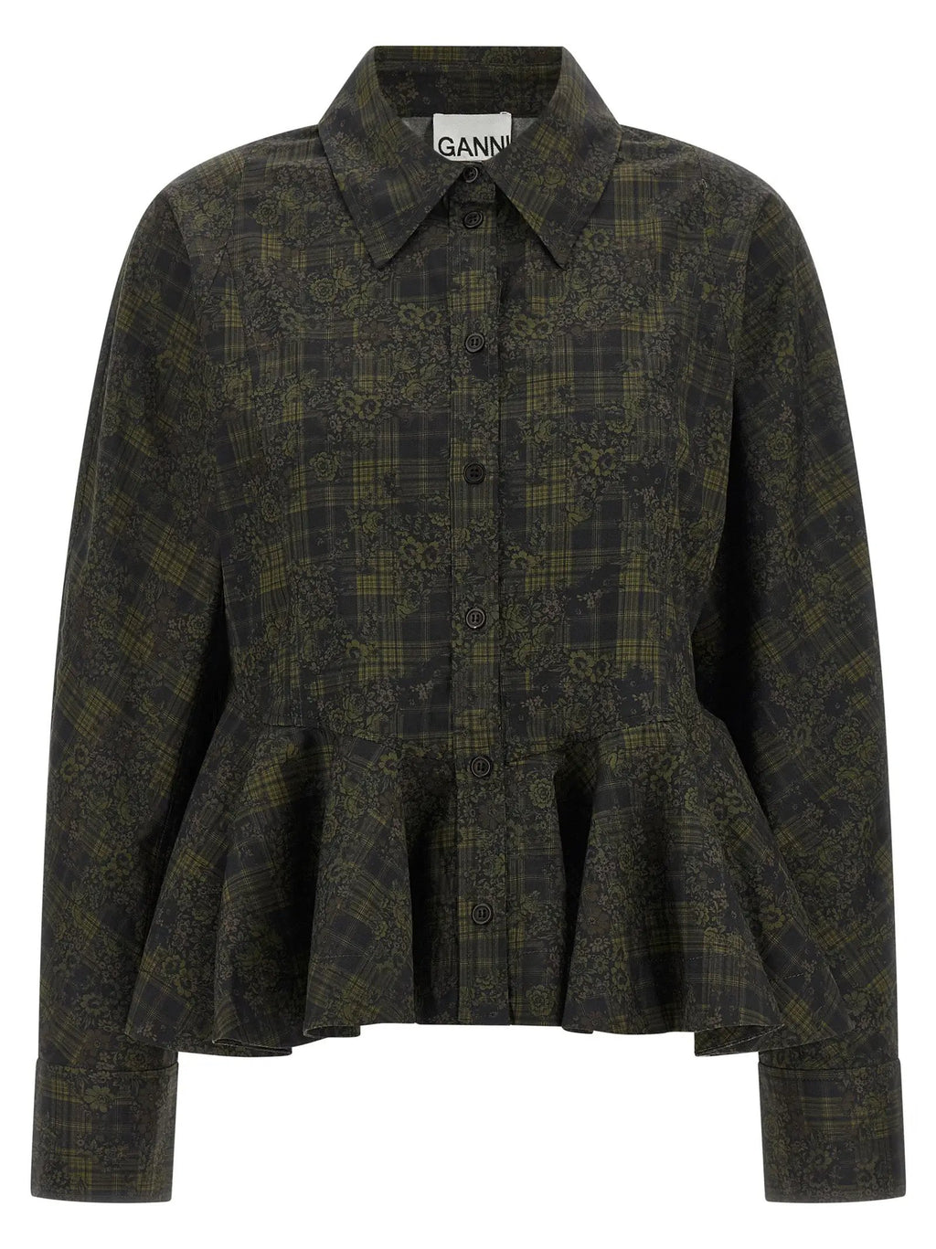 Ganni Ganni Bicolor Organic Cotton Blouse